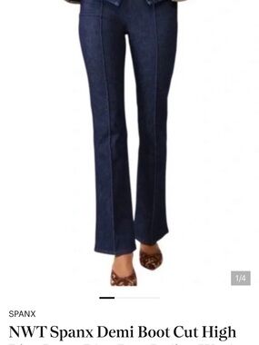 SPANX Dark Indigo High-Rise Slim Jeans